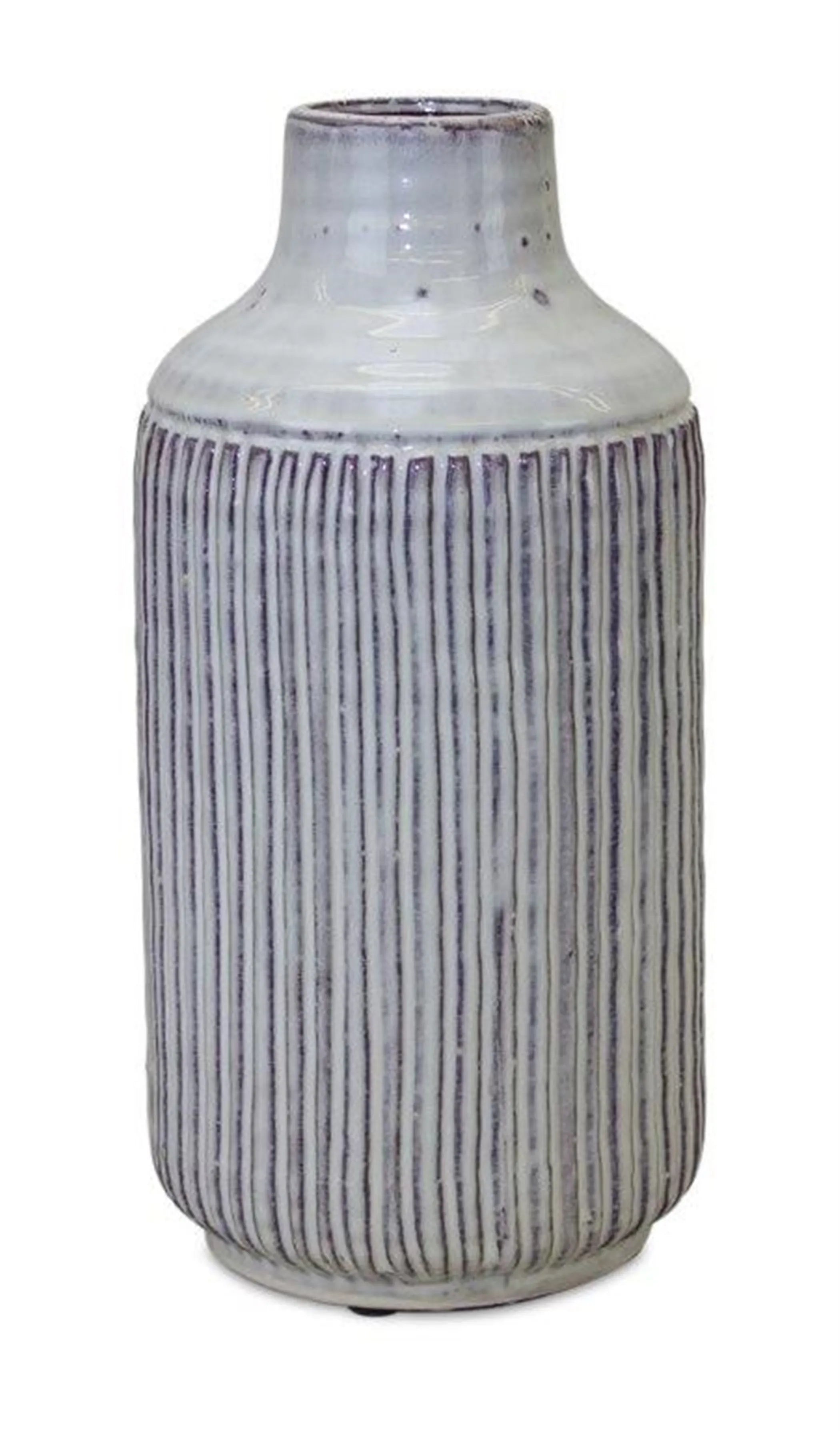 Seafoam Grey Clay Vase | Rustic Coastal Pottery Collection (large)