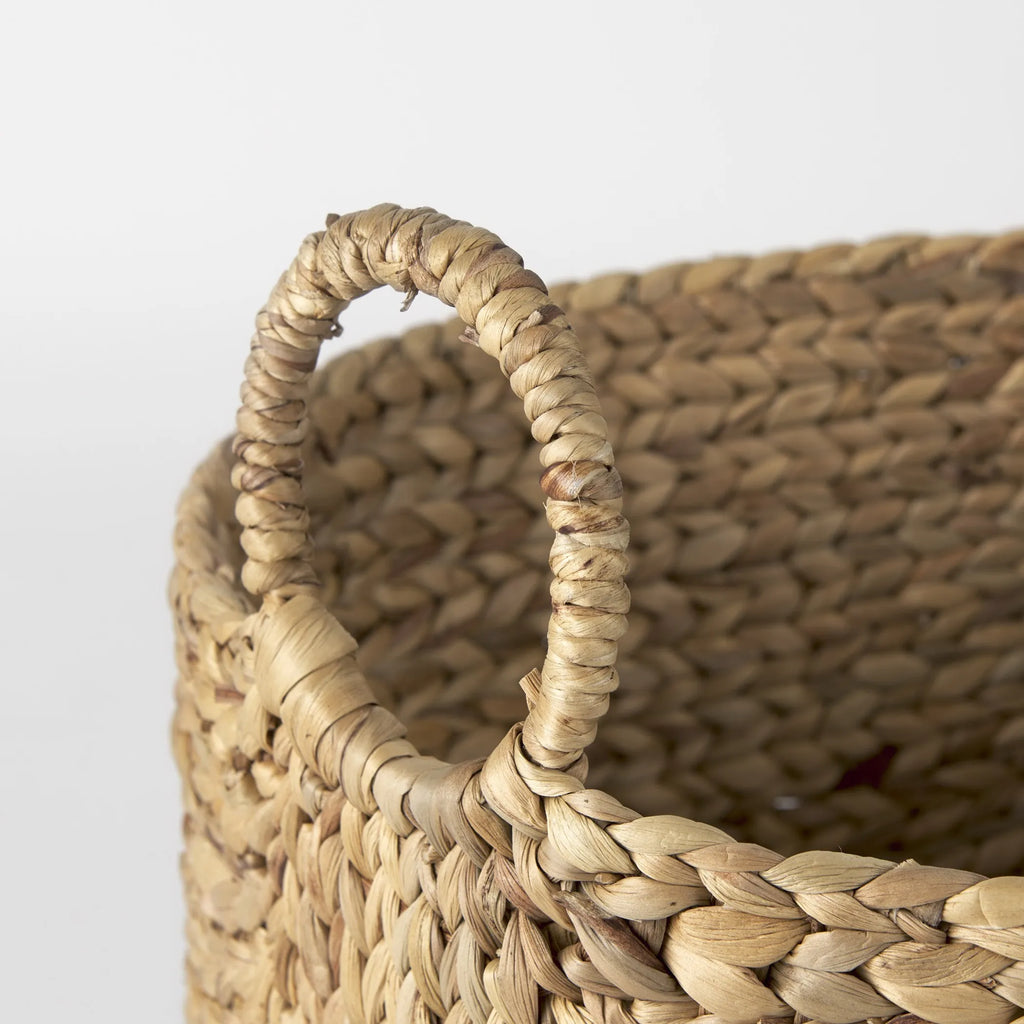 Hand-woven Water Hyacinth Basket Set