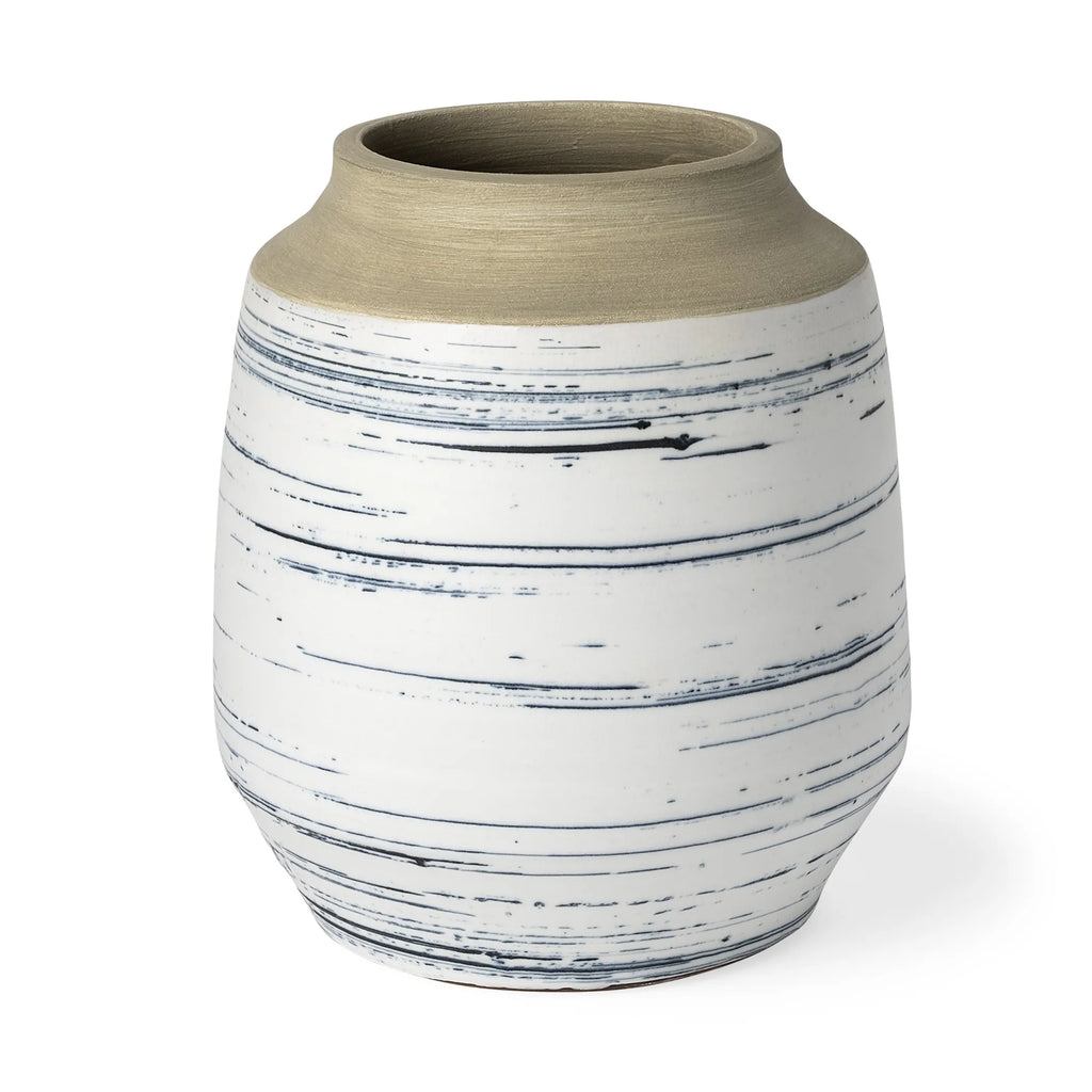 Blue & Sand Coastal Vase