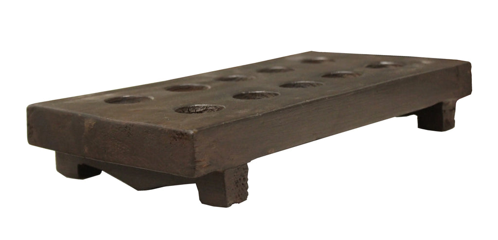 Geometric Wood Tabletop Candle Holder