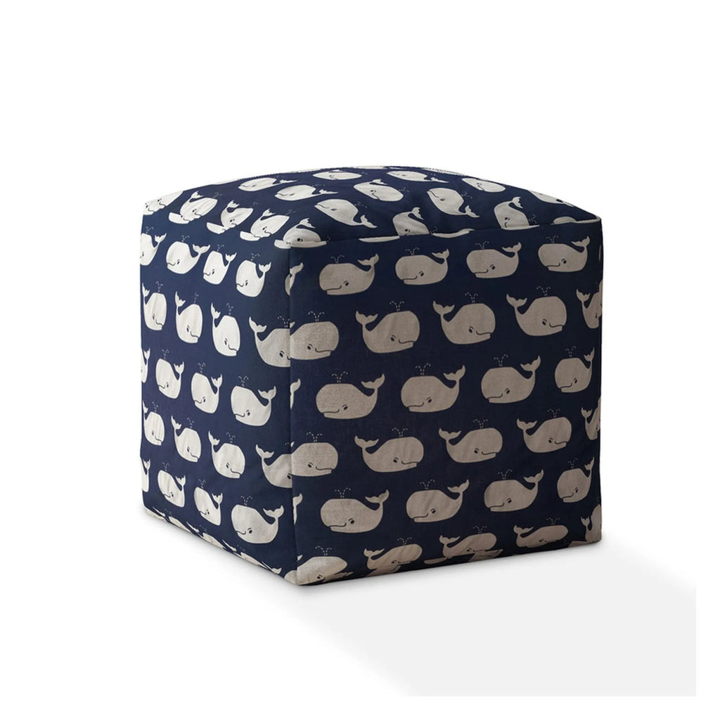 Moby | Twill Whale Pouf