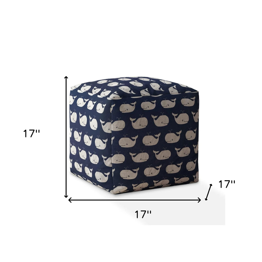 Moby | Twill Whale Pouf