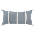 Hand-Woven Indigo & Cream Striped Accent Pillow