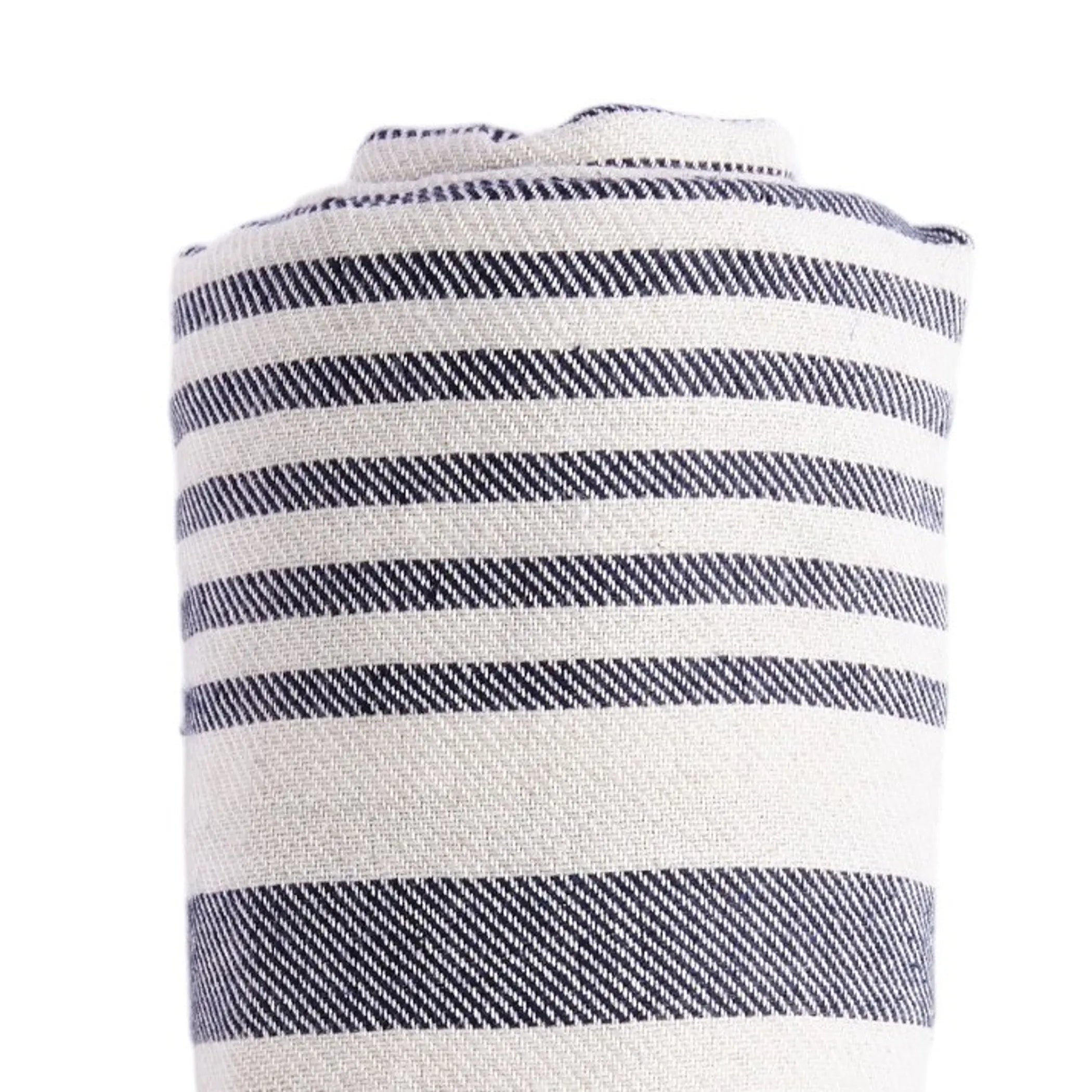 Blue & Cream Cotton Weave Throw