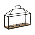 Iron & Lumber | 3 Glass Candelabra