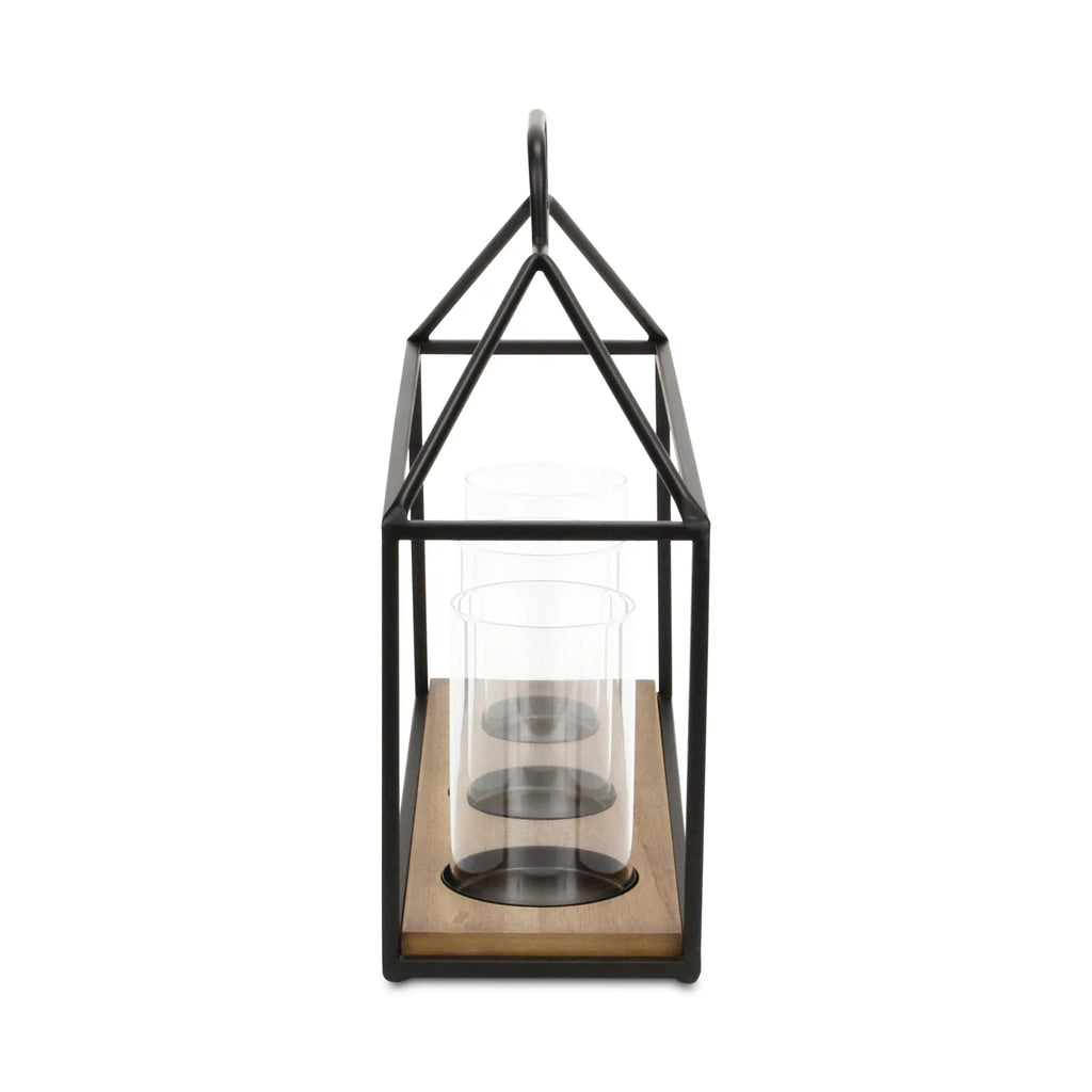 Iron & Lumber | 3 Glass Candelabra