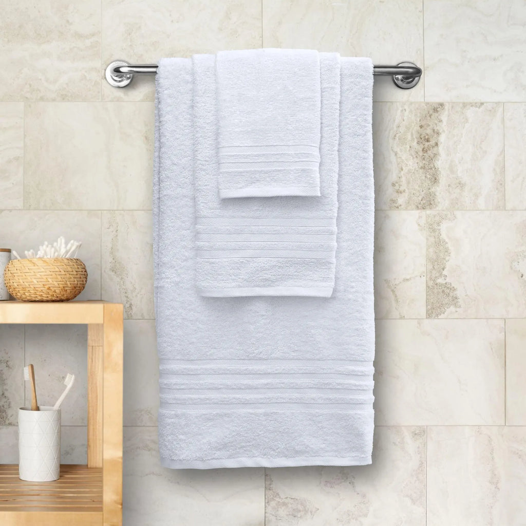 The Wauwinet Luxury 12-Piece Bath Set – Premium Long-Staple Cotton, Crisp White