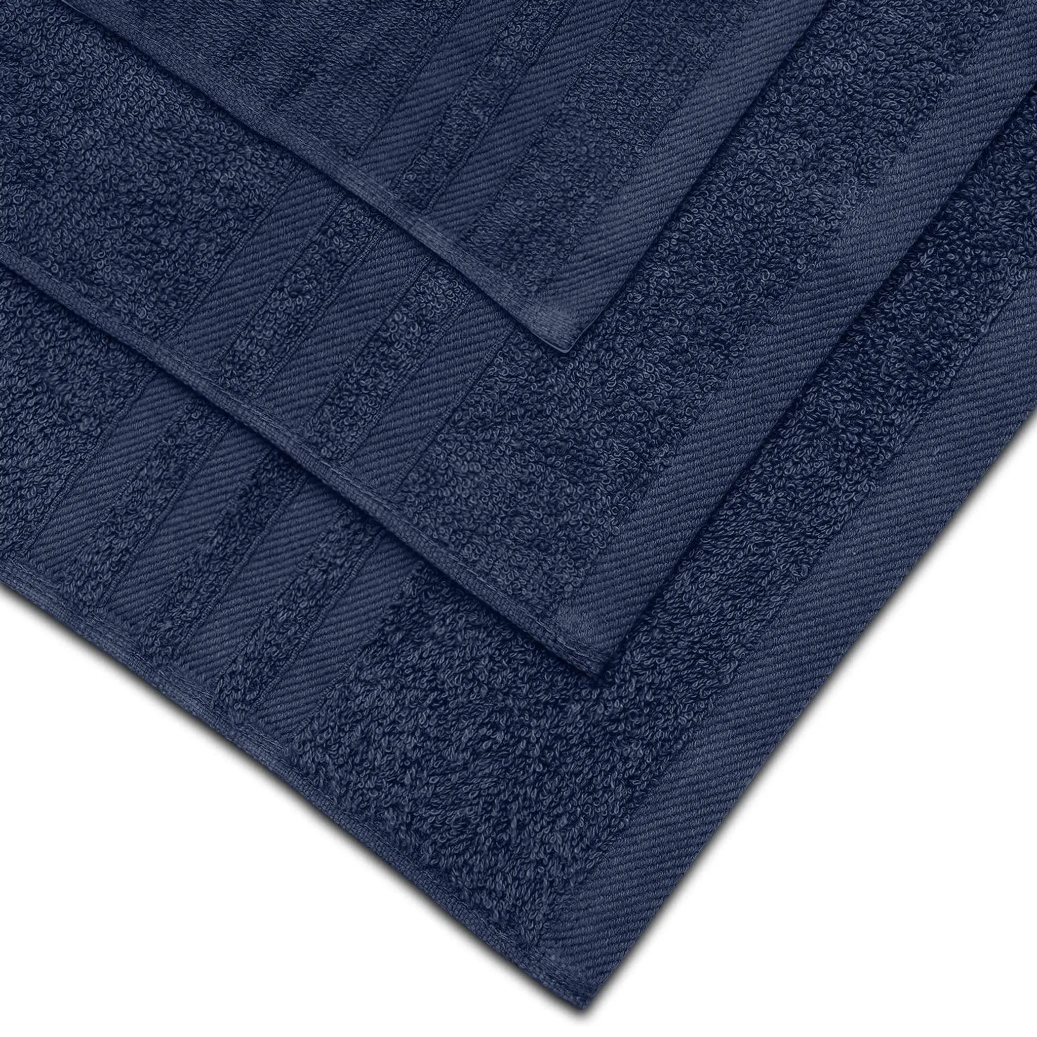 The Wauwinet Luxury 12-Piece Bath Set – Premium Long-Staple Cotton, Navy Blue