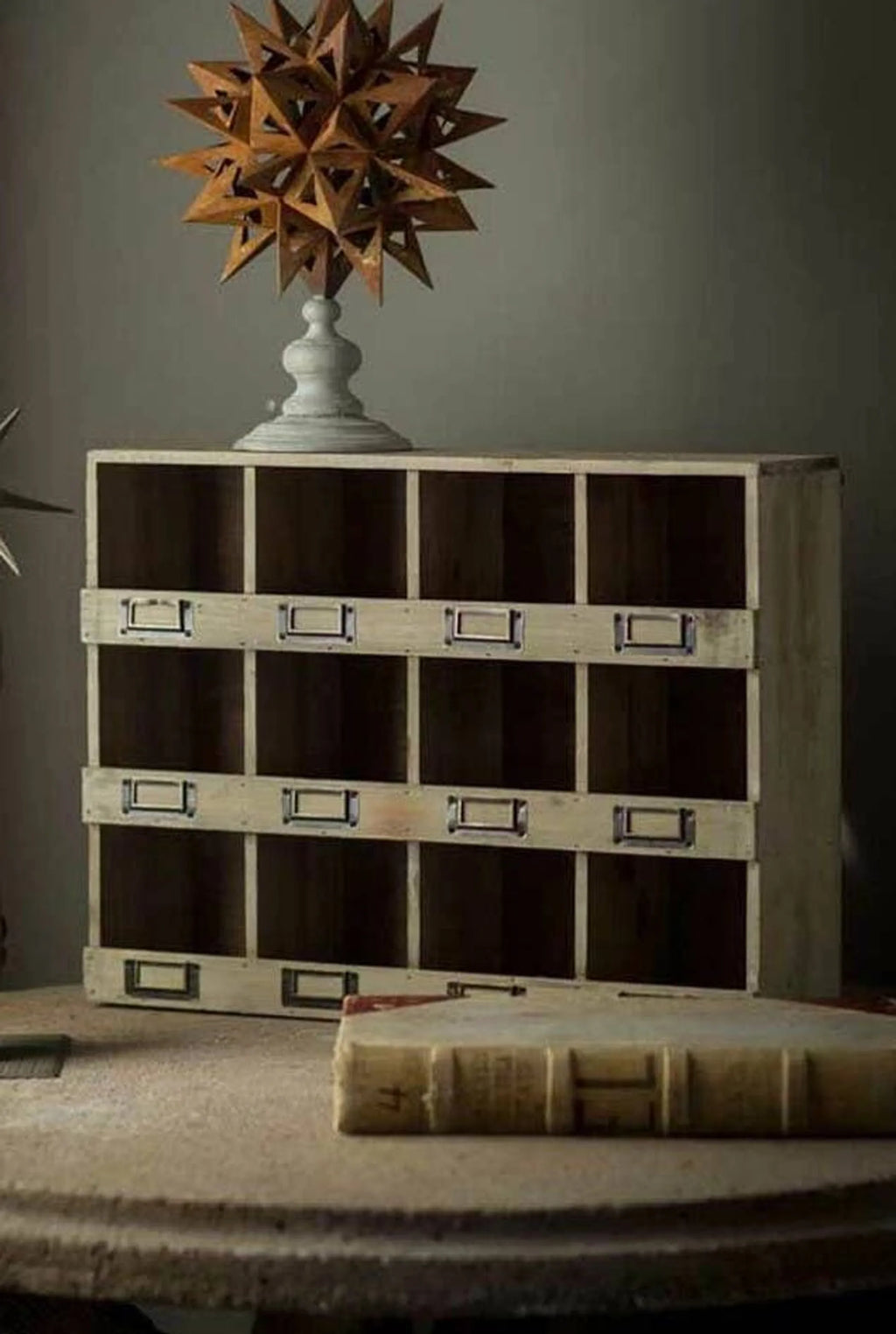 Farmhouse Rustic Pine Cubby Organizer