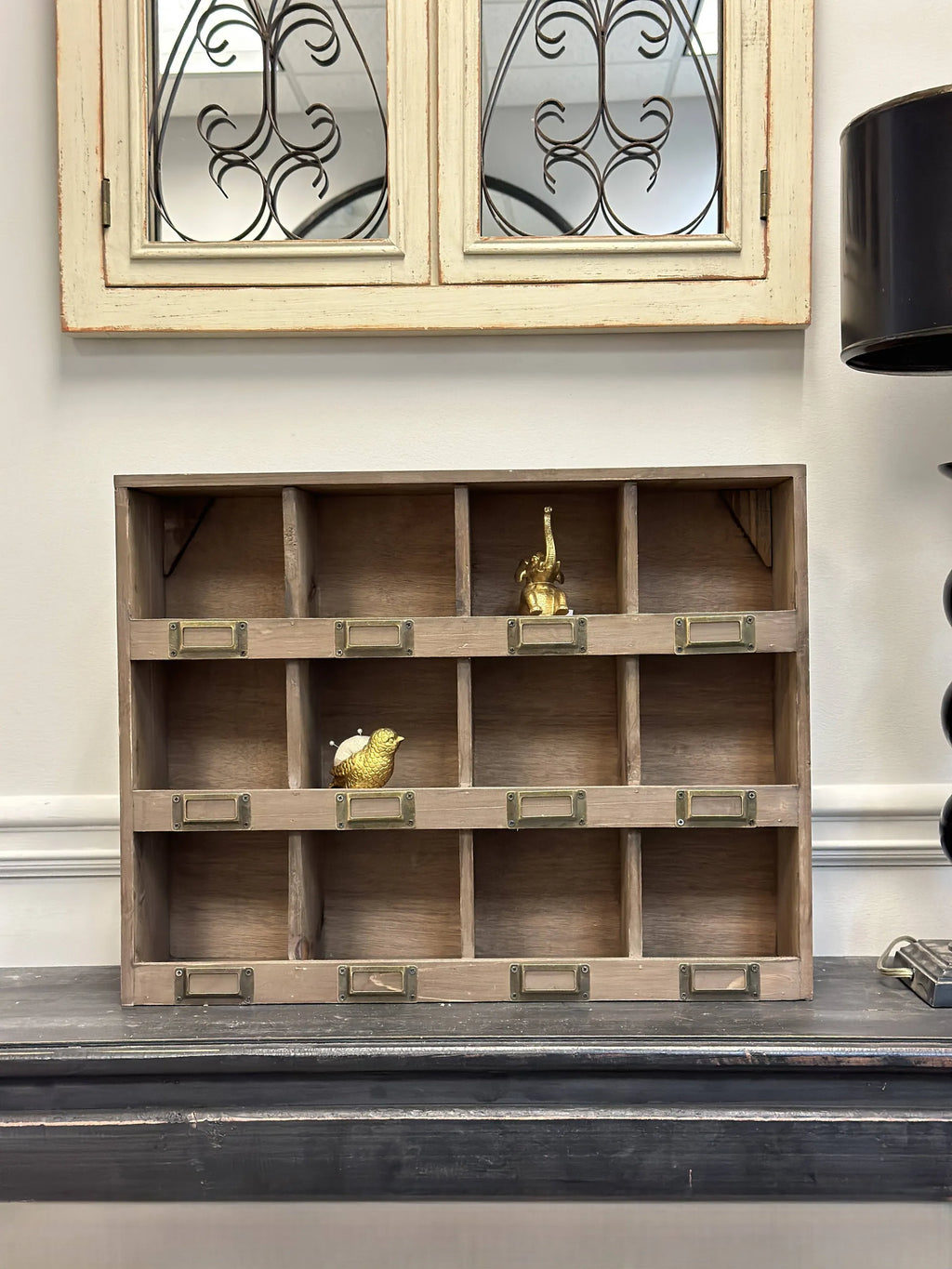 Farmhouse Rustic Pine Cubby Organizer