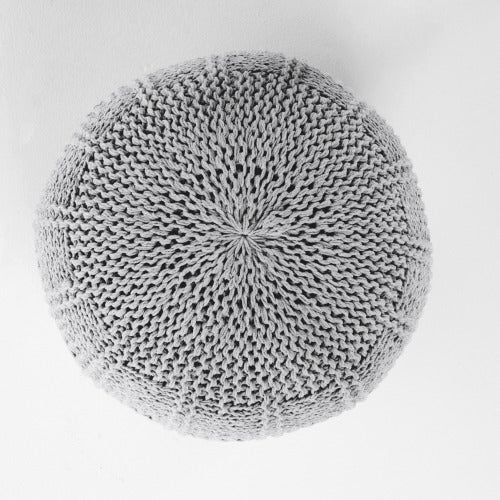Drift Knit | Round Pouf