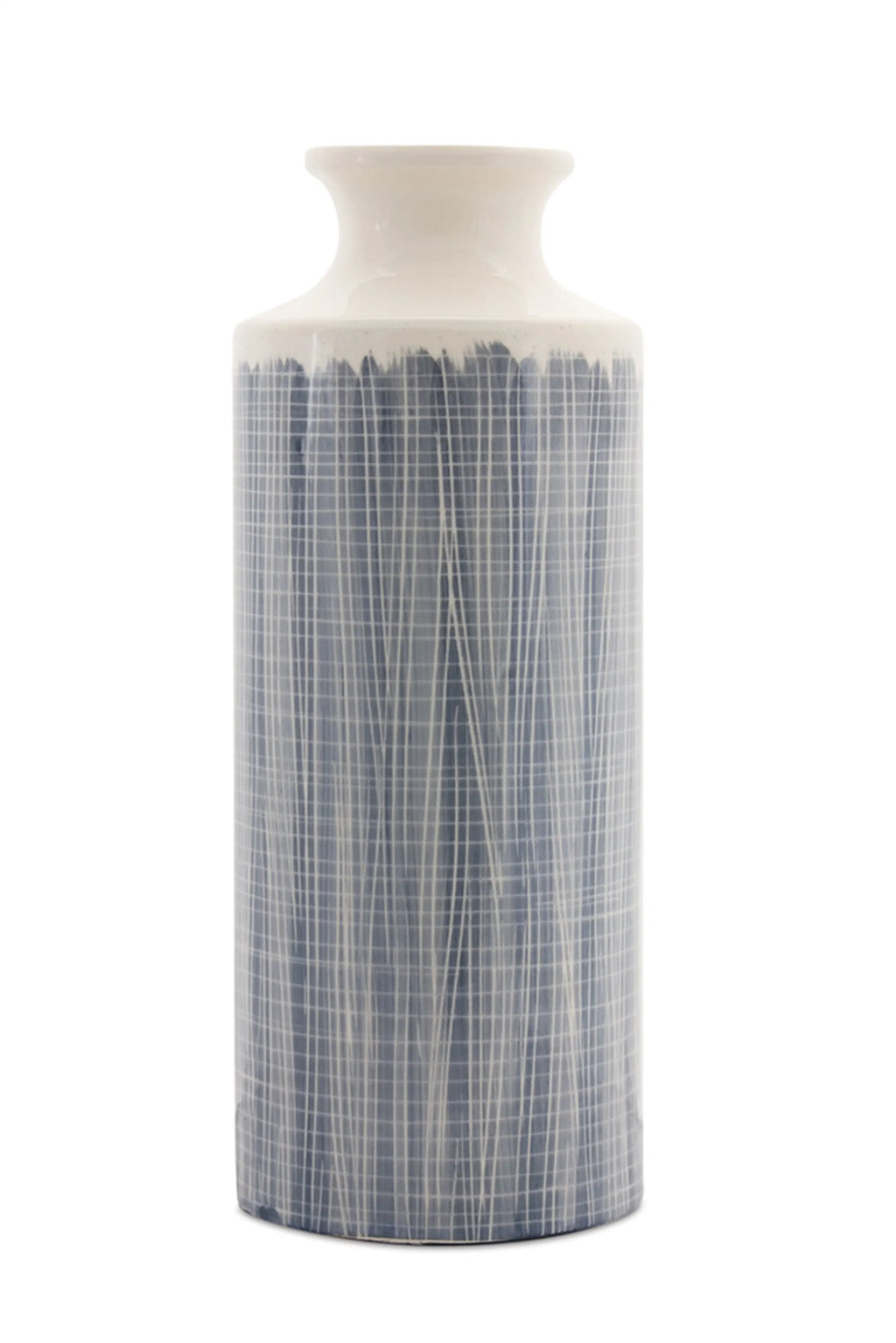 The Stonington Ribbed Cream & Grey Ceramic Vessel