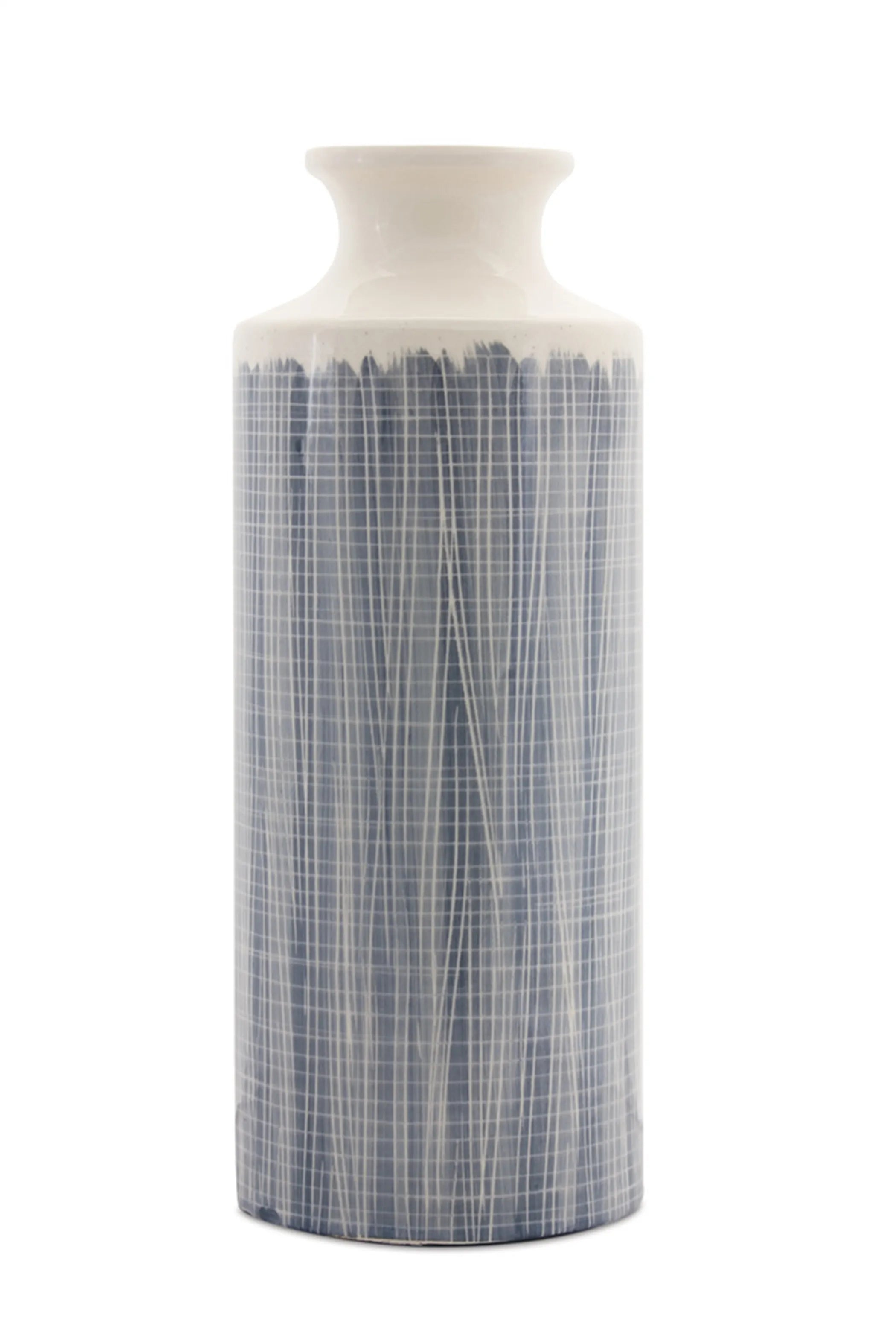 The Stonington Ribbed Cream & Grey Ceramic Vessel