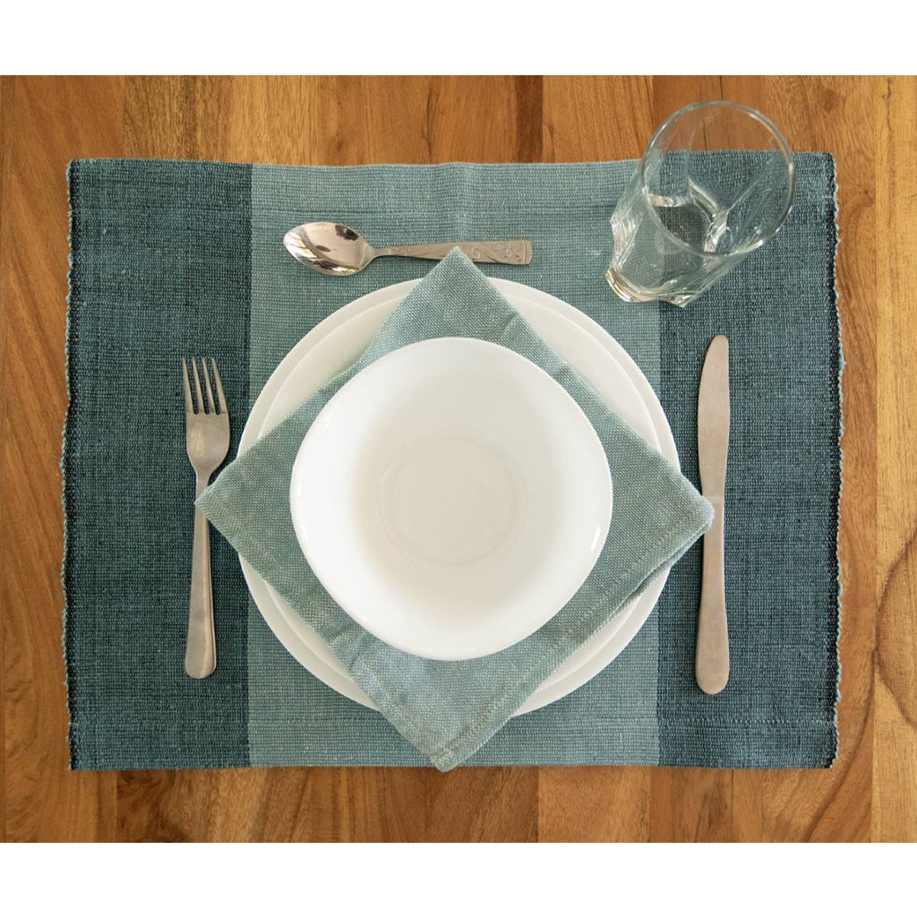 The Addis Handloomed Color-Block Placemats