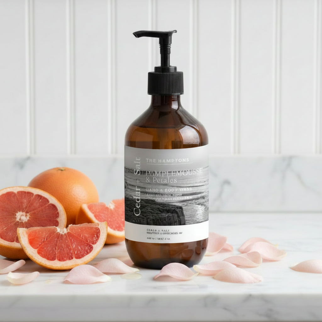 Cedar + Salt | Pamplemousse & Pétales | Hand & Body Wash