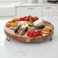 Deep Grained Charcuterie Board & Knife Set