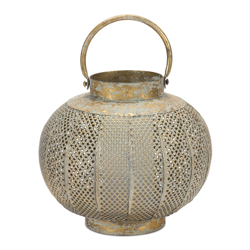Distressed Moroccan Tabletop Lantern