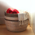 Sconset Stipe Hand Woven Basket