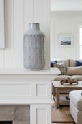 Seafoam Grey Clay Vase | Rustic Coastal Pottery Collection (large)