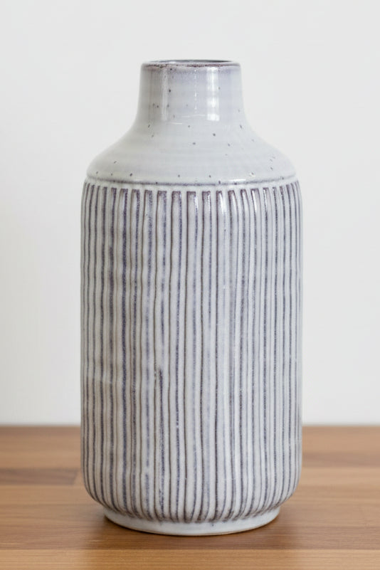 Seafoam Grey Clay Vase | Rustic Coastal Pottery Collection (large)