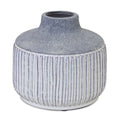 Seafoam grey clay vase small — rustic coastal pottery, glazed terra cotta, Cedar + Salt