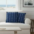 The Kennebunk Textured Indigo Dash Accent Pillow