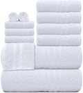 The Wauwinet Luxury 12-Piece Bath Set – Premium Long-Staple Cotton, Crisp White