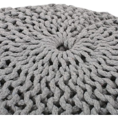 Drift Knit | Round Pouf