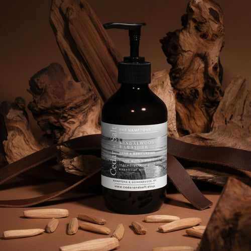 Cedar + Salt | Sandalwood & Leather | Hand & Body Lotion